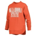 thumbnail image 2 of Women's Pressbox Orange Oklahoma State Cowboys Quilted Long Sleeve Pullover Sweatshirt, 2 of 3