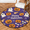 Multicolour 4, variant on CURLYOOT Round Rug 3ft Cute Ghost Pumpkin Area Rug, Washable Circle Mat Non Slip Floor Carpet Mat, Purple Soft Indoor Rugs for Entryway Living Room Dining Room Bedroom