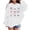 White, variant on Girls Bow Print Hoodie Long Sleeve Sweatshirt Casual Pullover Top For Kids