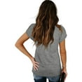 thumbnail image 4 of Pompotops Hauts d'Été pour Femmes Col en V Imprimé Tournesol T-Shirts Blouse Décontractée à Manches Pétales, 4 of 5
