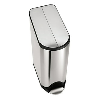simplehuman 40L Slim Touch-Bar Trash Can, Brushed Steel - Walmart.com