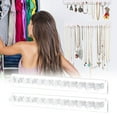 thumbnail image 2 of Kitchen Rack Necklace Organizer 2 Pack Easy Install 10.5"X1.5" Hanging Holder Wall Mount With 10 Necklace Hooks Necklace Hanger Also For Bracelets Earrings And Keys,Clear Kitchen Rack, 2 of 9