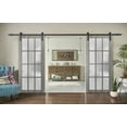 thumbnail image 5 of Slab Barn Door Panel Frosted Glass 12 Lites 24 x 80 inches, 5 of 6