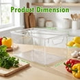 thumbnail image 3 of 4-Pack Clear Storage Bins with Lids, Stackable Plastic Organizer Bins for Pantry, Fridge, Freezer, Cabinet, 3 of 7