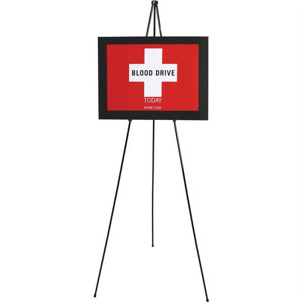 Quartet Instant Easel 5 lb Load Capacity - 63" Height - Steel - Black