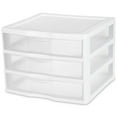 thumbnail image 2 of Sterilite Clear Plastic Stackable Small 3 Drawer Storage System, 3 Pack, 2 of 9