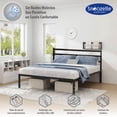 thumbnail image 2 of Magma Life Base de Cama Matrimonial con Cabecera de Metal Resistente, Plataforma con Espacio de Almacenamiento, Fácil Armado, Soporte Antideslizante para Colchón, Diseño Moderno y Duradero, 2 of 5