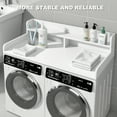 thumbnail image 3 of 2-Tier Washer and Dryer Countertop with 2.8" H Guard, Laundry Countertop Cover, Large Space Laundry Topper for Laundry Room Organization and Storage, White, 3 of 9