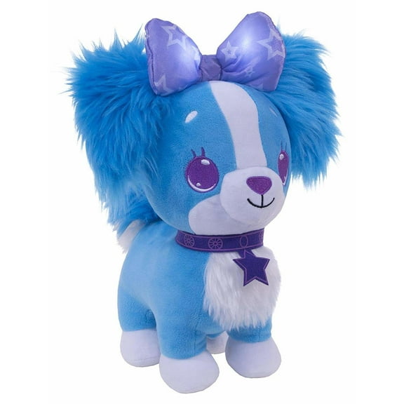 Wish Me Puppy with Blue Fur, Purple Bow & Collar