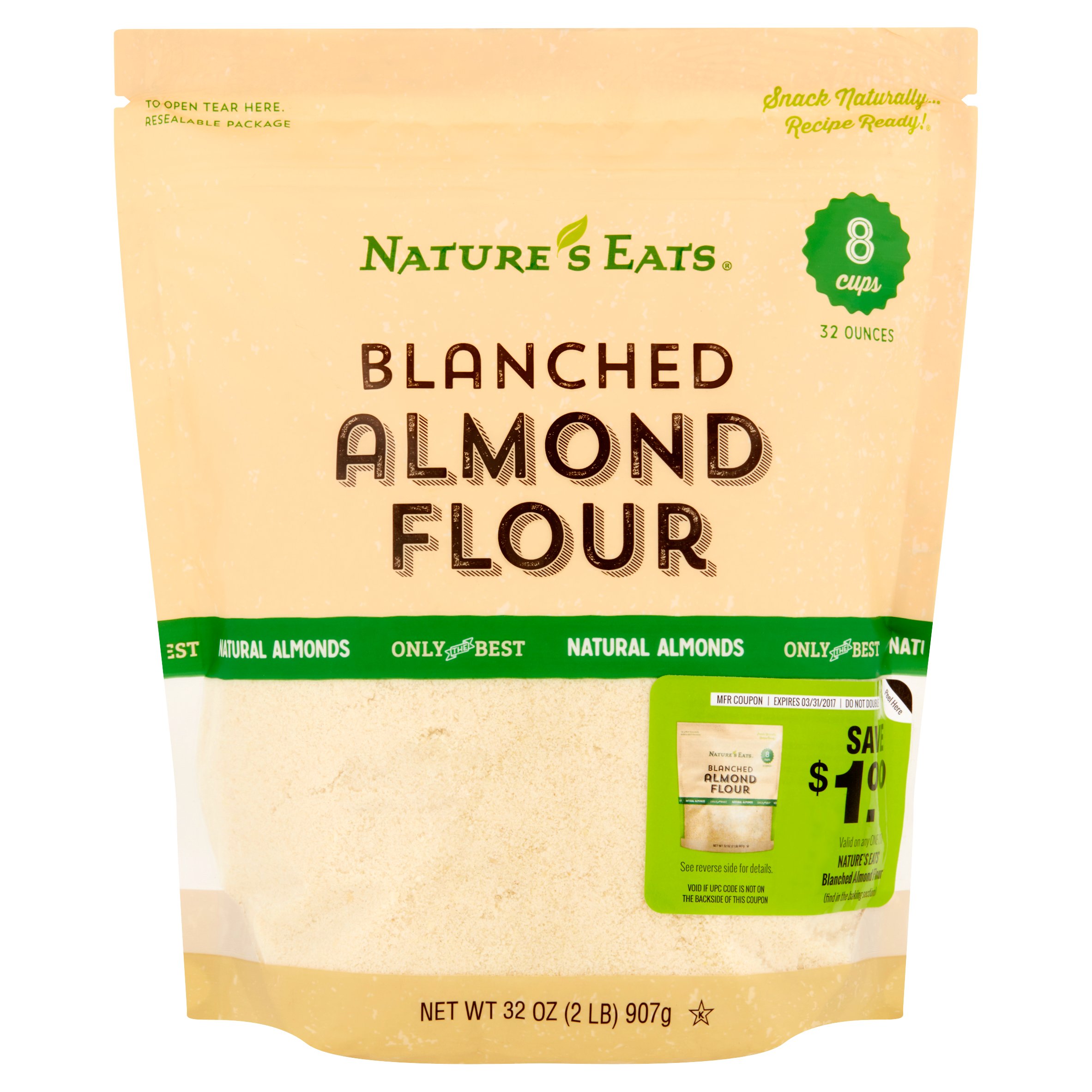 Nature's Eats Blanched Almond Flour, 32 oz - image 3 of 8