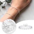 thumbnail image 1 of Bracelet Ovale en Argent Fait Main avec Breloques Rondes Décoratives Bijoux Élégants pour Femmes, 1 of 6