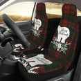 thumbnail image 3 of KAKALAD Merry christmas polar bear plaid Car Seat Covers Set Vehicle Front Seats Protector 2 Pcs, 3 of 9