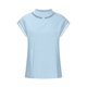 thumbnail image 5 of ICHUANYI Clearance Womens Spring Summer Solid Color Casual High Neck Top Cotton Hollow Out Design Blouses(Blue, XXL) ICHUANYI WER2023081116033, 5 of 6