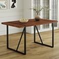 thumbnail image 5 of JUFU 55'' Dining Table for 4-6, Wood Kitchen Table with Metal Legs, Dinner Table for 4-6 for Home Dining Room Living Room,Office, reception room, 5 of 11