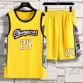 thumbnail image 1 of 13 Traje deportivo juvenil Ropa para niños de 12 años Chalecos para niños grandes Camiseta 15 Estudiantes de secundaria Jersey de secado rápido, 1 of 4
