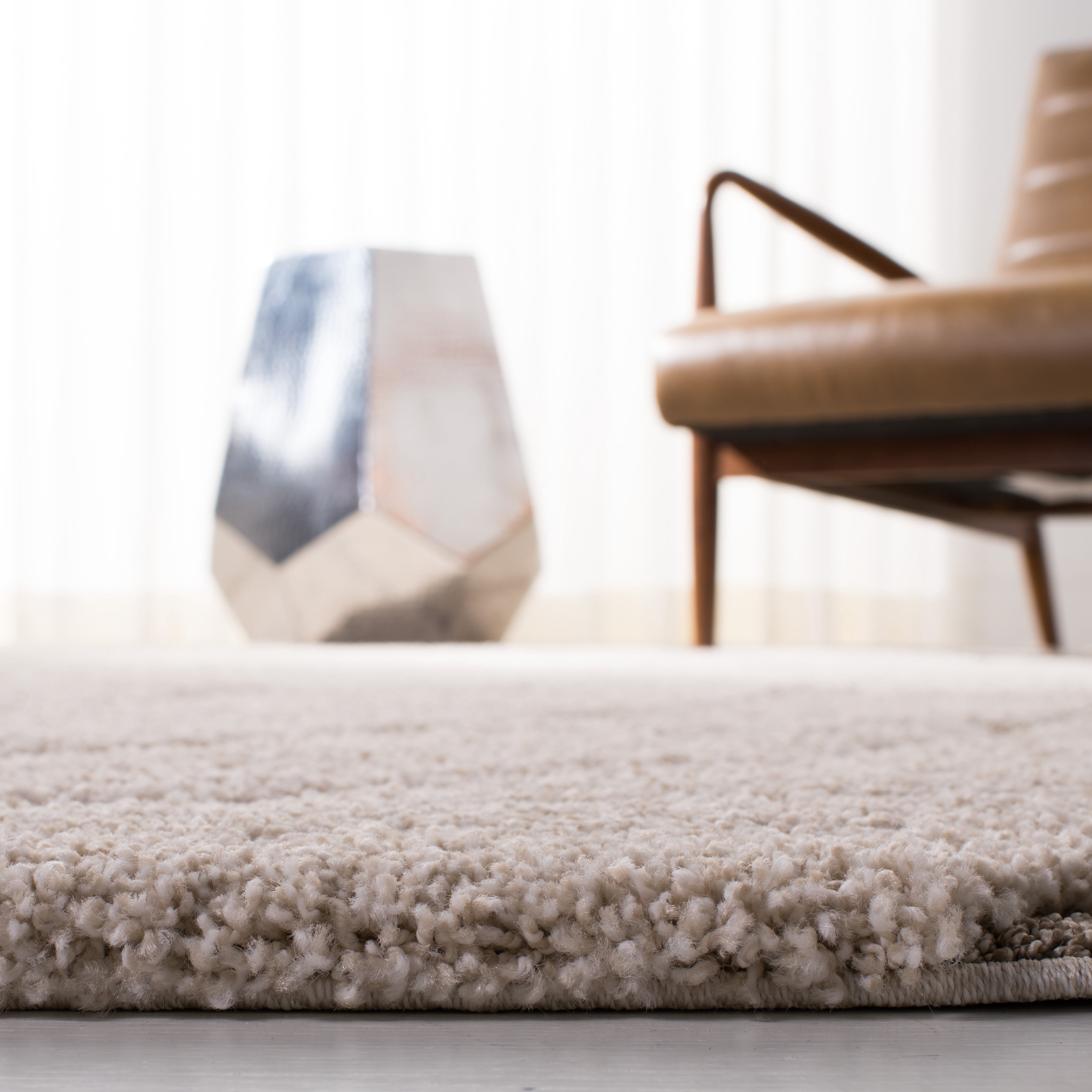 Safavieh Florida Tabitha Geometric Shag Area Rug, Cream/Beige, 6' x 8'