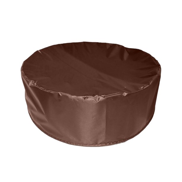 Cubierta de piscina redonda, cubierta de arenero, protector de toldo impermeable para piscinas elevadas café 122x30cm