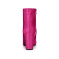 thumbnail image 4 of BLISSFUL STEP St. Patrick's Day Women's Boots Pointed Toe Zipper Patent Leather Ankle Chunky Boots Hot Pink 7, 4 of 7
