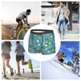 thumbnail image 7 of Men's Boxer Briefs, Cute Limes Leaves Flowers Blue Soft Comfy Mens Underwear Boxer Briefs Breathable With Widen Waist, 7 of 7