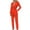 Orange, variant on Women Casual Solid Pocket Romper Long Playsuit Strap Long Sleeve Jumpsuit+Belt Orange 8 2022 Fall Winter