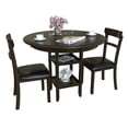 thumbnail image 1 of Costway Set à Manger 3 Pièces avec Table à Manger Ronde et 2 Chaises Rembourrées, 1 of 10