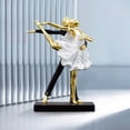 thumbnail image 4 of Estatua De Bailarina De Ballet Resina Ballet Chica Estatua Arte Doble Bailarina Figuras Artesanales (A Oro) Ehuebsd Libre de BPA, 4 of 8