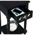 thumbnail image 4 of Convenience Concepts French Country Khloe Deluxe 1 Drawer Accent Table with Shelf, Black, 4 of 8
