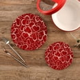 thumbnail image 6 of SKYSONIC Love Valentines Hearts Pot Holders Set Trivet Hot Pads Potholder Cotton for Kitchen Weave Pot Mat Cooking Baking Decor Home, 6 of 7