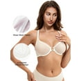 thumbnail image 2 of Wingslove Women's Front Closure Sheer See Through Bra Racerback Unlined Underwire Bras for Everyday, 2 of 5