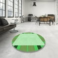 thumbnail image 4 of Ahgly Company Machine Washable Indoor Round Transitional Green Area Rugs, 8' Round, 4 of 7