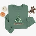 thumbnail image 4 of SYMOID Womens Christmas Oversized Sweatshirt - 100% Cotton Green Festive Christmas Tree Print Crew Neck Loose Fit Casual Holiday Top (S-XXL),Size L, 4 of 6