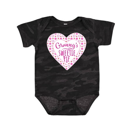 

Inktastic Granny s Sweetie Pie with Pink Hearts Gift Baby Boy or Baby Girl Bodysuit