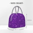 thumbnail image 2 of Disketp Purple Glitter Bolsa Térmica para Almuerzo, Lonchera con Abertura Amplia y Gran Capacidad, Organizador Reutilizable para Mujeres, Hombres y Adultos, 2 of 6