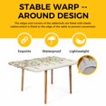 thumbnail image 4 of Colorful Flowers Table Cloths for 6 Foot Rectangle Tables, Spring Floral Leaves Botanical Country Beige Patio Waterproof Elastic Fitted Tablecloths, Washable Rectangular Table Cover for Camping, 4 of 8