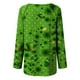 thumbnail image 5 of Camiseta holgada de manga larga con cuello redondo y estampado del Día de San Patricio a la moda para mujer Fridja  czfsfas278, 5 of 5
