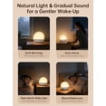 thumbnail image 2 of Sunrise Alarm Clock with Sound  Gentle Wake  Light 7 Sounds 32 Volume Levels Putty for Bedroom Stress- Morning, 2 of 8