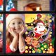 thumbnail image 3 of Calcomanía navideña para ventana, pegatina de copos de nieve de Papá Noel, calcomanías de pared de invierno para habitaciones de niños, decoración de ventana de Navidad de Año Nuevo, 2023, 3 of 4