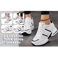 thumbnail image 5 of Hidden Wedge High Top Fashion Sneakers for Women Comfort Mesh Air Cushion Heeled Casual Fall Dad Walking Shoes, 5 of 8