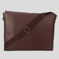thumbnail image 4 of POLICE  Ostrich Polo Faux Leather Messenger Bag- Brown, 4 of 4