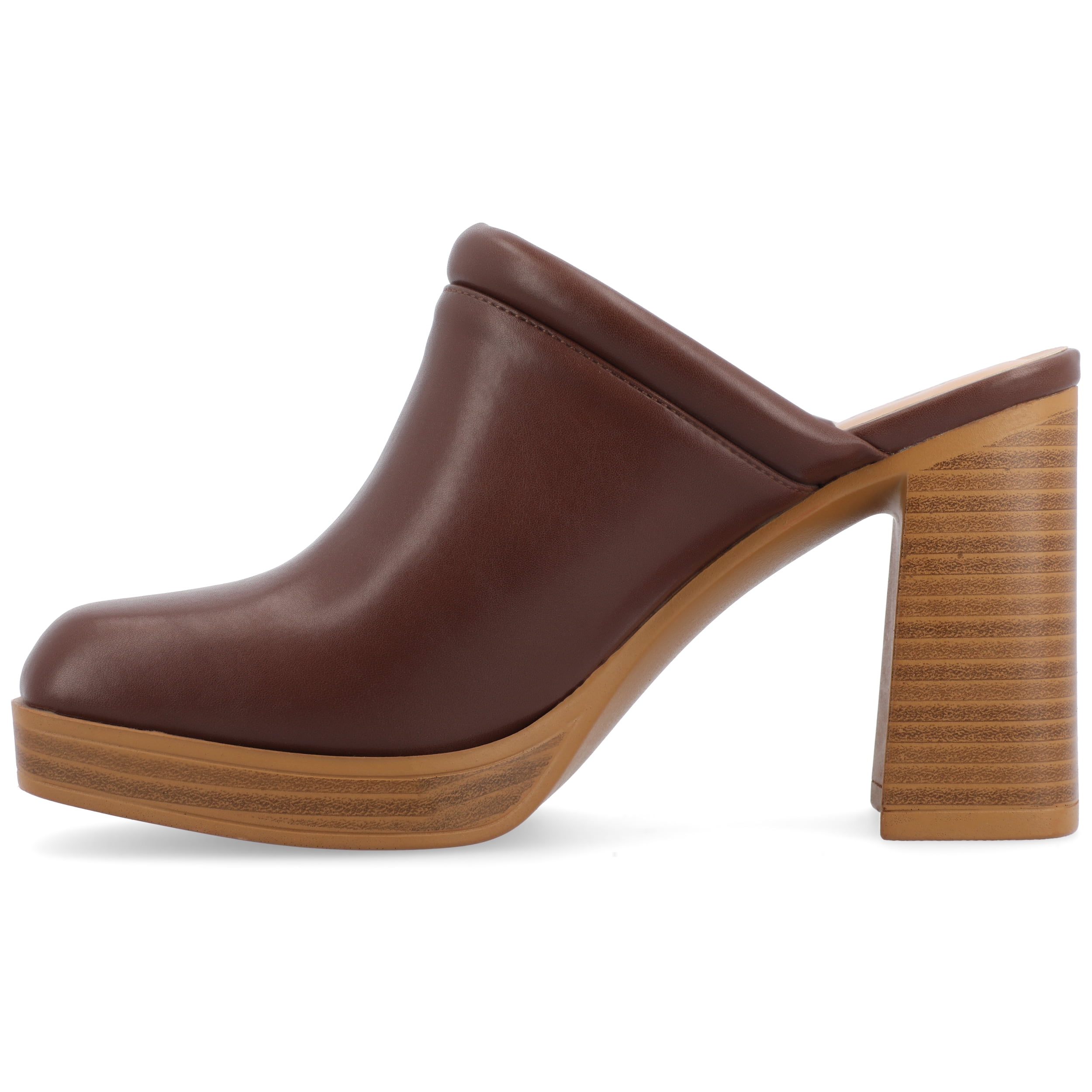 Journee Womens Izara Slip On Platform Mule Pumps