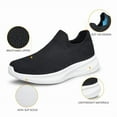 thumbnail image 3 of YHOON Women's Sneakers Slip On Walking Lightweight Breathable leisure Shoes Athletic Tennis Sneakers Black Size 10.5, 3 of 6