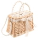 thumbnail image 1 of Bolso de mano de perla tejido tejido tejido de cuerpo cruzado Bag Pearl Tote bolso Bambú tejido para mujeres, 1 of 5