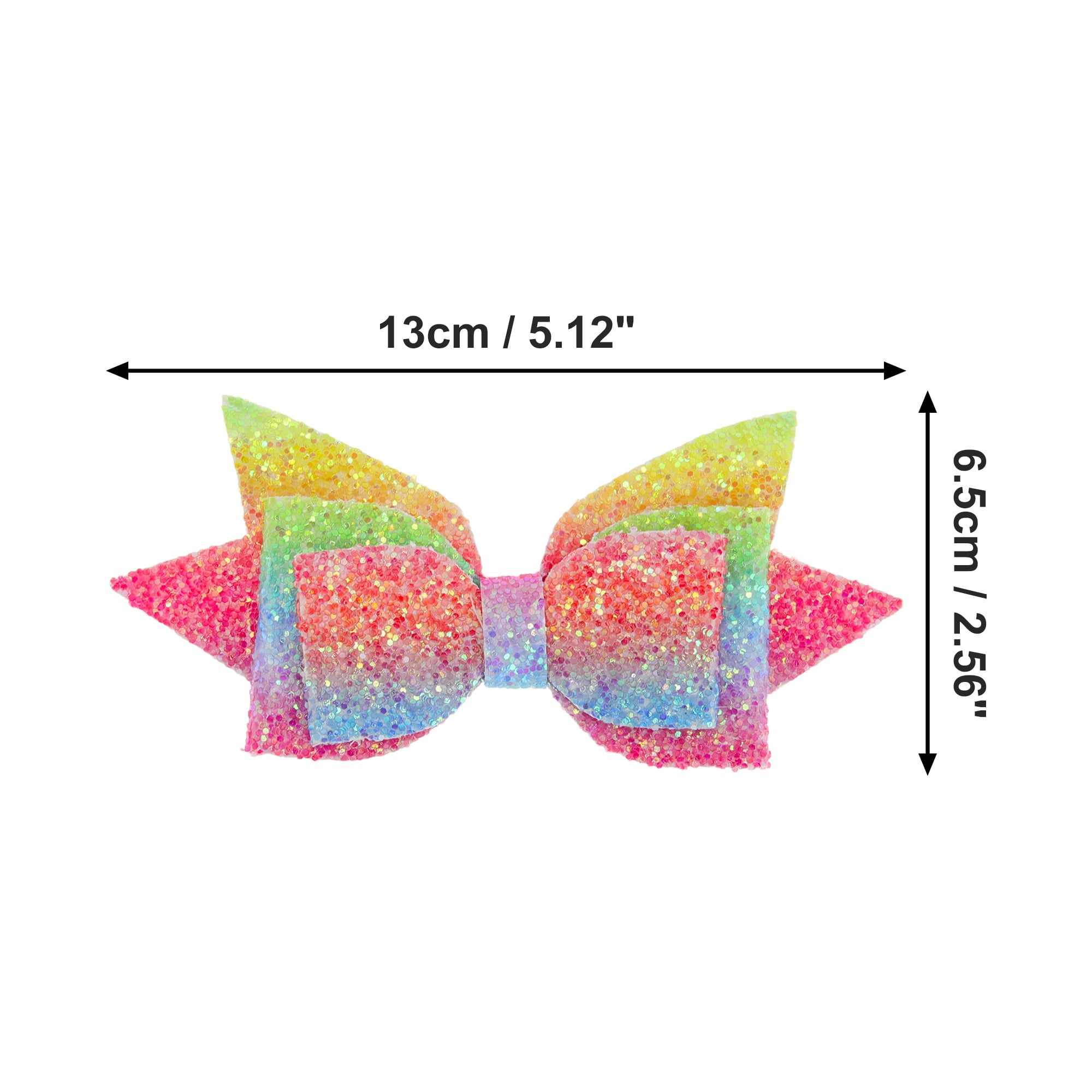 Unique Bargains 1Pc Shiny Bow Home Decoration Drinkware Accessory Pink Yellow Green