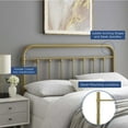 thumbnail image 5 of Modway Sage Queen Metal Headboard in Gold, 5 of 6