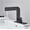Matte Black, variant on Black Square Waterfall Bathroom Faucet Basin Mixer Tap Wide Spout Vessel Bath Fauet Hot Cold Water Single Handle Deck Mounted