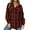 Black Red, variant on UVN Plaid Shirt for Women Oversized Flannel Long Sleeve Shirts Casual Button Down Blouse Tops with Pockets