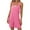 Pink-02, variant on REALiKUN Casual Sleeveless Rompers for Women Summer Beach Vacation Stretchy Cotton Racerback Overall Shorts with Pockets