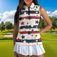thumbnail image 4 of KUIFORTI Patriotic Star Matching Golf Shirts for Couple Racerback Design Golf Tennis Tank Top Soft and Comfortable 4-Way Stretch for Golf,Tennis,Hiking,Running,Gym, 4 of 6