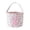 White, variant on ZHUER Easter Bunny Basket Decoration, Fabric Storage Basket, Picnic Basket, with Handle & Print, for Kids To Hold Easter Eggs, Candy, Snacks & Gifts, White Blue Pink Brown For Choose