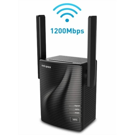 YANI- Rock Space 12Mbps Wifi Repeater Ac1200 Wifi Range Extender Black
